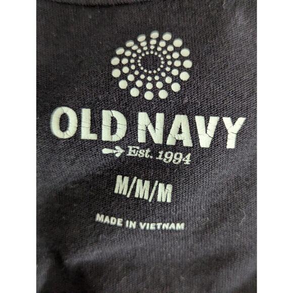 OLD NAVY! ULTRA BLACK LONG SLEEVE T-SHIRT W/IRIDESCENT SEQUINNED FRONT! SZ M - Picture 6 of 9